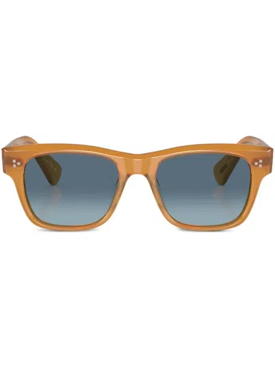 Oliver Peoples Birell Square-frame Sunglasses In Braun