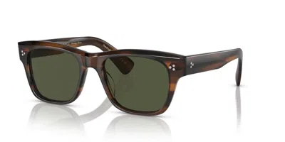 Pre-owned Oliver Peoples Birell Sun Ov 5524su Tuscany Tortoise/g-15 (1724/52) Sunglasses In Gray