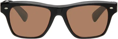 Oliver Peoples Black Oliver Sixties Sunglasses In Persimmon Mirror
