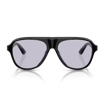 Oliver Peoples Black Paul Newman Acetate Oversized Aviator Sunglasses