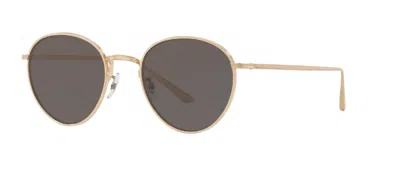 Pre-owned Oliver Peoples Brownstone2 Ov1231st 5252r5 Brushed Gold/grey Men's Sunglasses In Gray