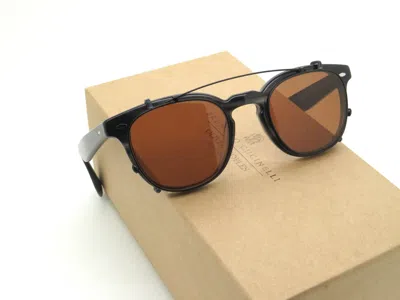 Pre-owned Oliver Peoples Brunello Cucinelli Jep Ov5485m 166173 Charcoal Eyeglasses Clip-on In Orange