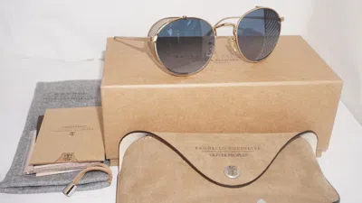 Pre-owned Oliver Peoples Brunello Cucinelli Sunglasse Cesarino-m Ov1323s 5271q8 50 20 145 In Blue