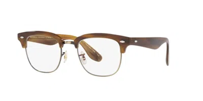Pre-owned Oliver Peoples Capannelle Ov 5486s Antique Gold/blue Light Filter Sunglasses
