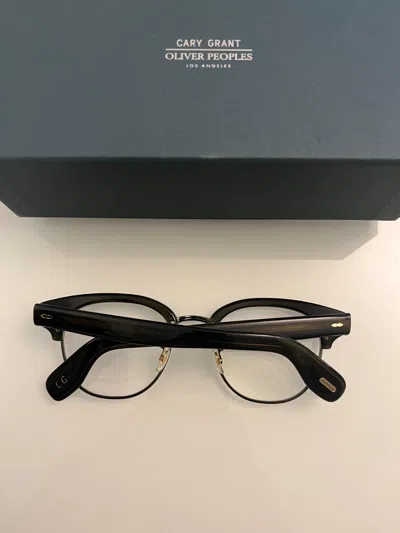 Pre-owned Oliver Peoples Cary Grant 2 Optical Frames In Emerald Bark Msrp$465 Great Gift In Clear