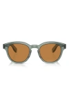 Oliver Peoples Cary Grant 50mm Keyhole Sunglasses In Navy