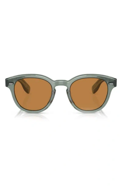 Oliver Peoples Cary Grant 50mm Pillow Sunglasses In Navy