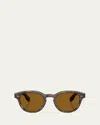 Oliver Peoples Womens Brown Ov5413su Cary Grant Round-frame Tortoiseshell Acetate Sunglasses In Brown