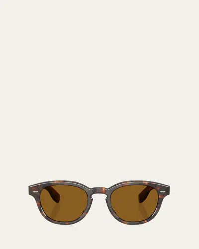 Oliver Peoples Cary Grant Acetate Square Sunglasses In Brown