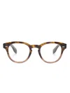 Oliver Peoples Cary Grant Round-frame Glasses In Brown
