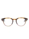 Oliver Peoples Cary Grant Round-frame Glasses In Brown
