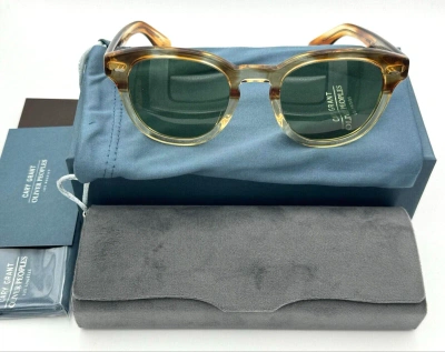 Pre-owned Oliver Peoples Cary Grant Sun Ov5413su 167452 -honey Vsb / Green C Sunglasses