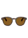 Oliver Peoples Womens Brown Ov5413su Cary Grant Round-frame Tortoiseshell Acetate Sunglasses In Brown