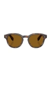 Oliver Peoples Womens Brown Ov5413su Cary Grant Round-frame Tortoiseshell Acetate Sunglasses In Brown