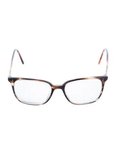 Pre-owned Oliver Peoples Cat-eye Eyeglasses In Brown