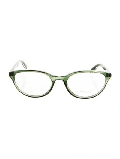 Pre-owned Oliver Peoples Cat-eye Eyeglasses In Green