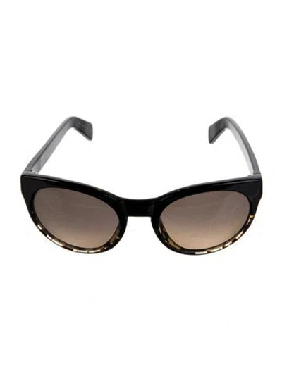 Pre-owned Oliver Peoples Cat-eye Gradient Sunglasses In Black
