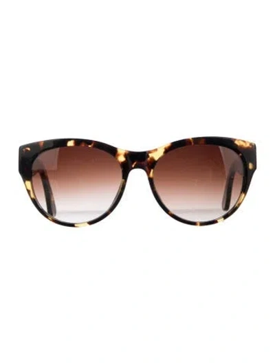 Pre-owned Oliver Peoples Cat-eye Gradient Sunglasses In Brown