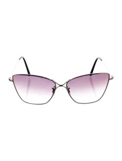 Pre-owned Oliver Peoples Cat-eye Gradient Sunglasses In Burgundy