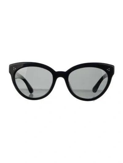 Pre-owned Oliver Peoples Cat-eye Tinted Sunglasses In Black