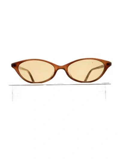 Pre-owned Oliver Peoples Cat-eye Tinted Sunglasses In Brown