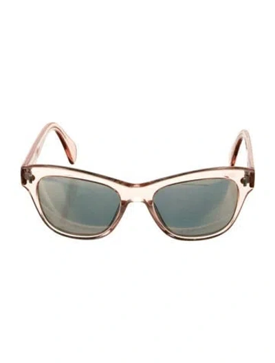 Pre-owned Oliver Peoples Cat-eye Tinted Sunglasses In Pink