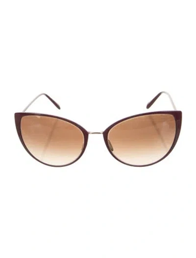 Pre-owned Oliver Peoples Cat-eye Tinted Sunglasses In Purple