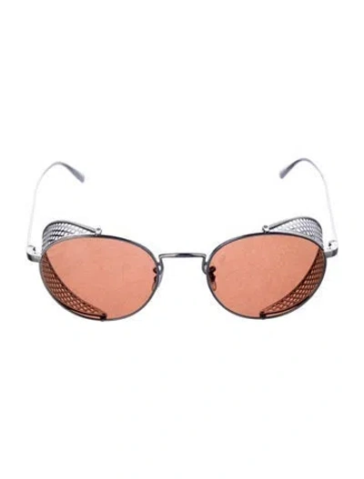 Pre-owned Oliver Peoples Cat-eye Tinted Sunglasses In Silver