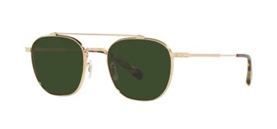 Pre-owned Oliver Peoples Cazal 9106 Black Gold/grey Shaded (001) Sunglasses In Green
