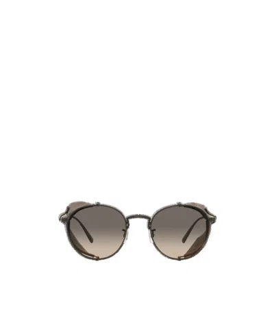 Oliver Peoples Cesarino-l Shield-frame Sunglasses In Brown