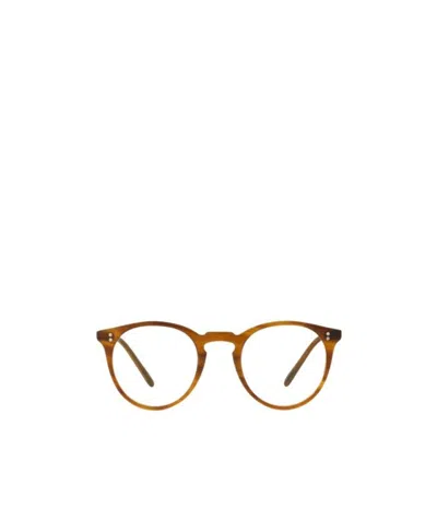 Oliver Peoples Circular Flat Mirror In Brown