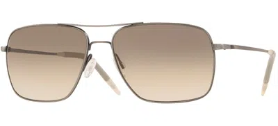 Pre-owned Oliver Peoples Clifton Ov 1150s Antique Pewter/shale Shaded (5289/32) Sunglasses