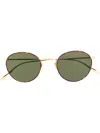 Oliver Peoples Coleridge Round Sunglasses In Brown