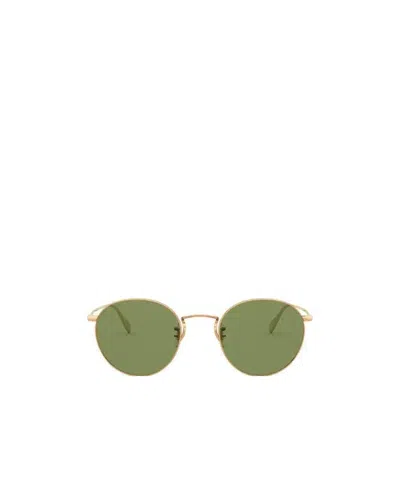 Oliver Peoples Coleridge Round Sunglasses In Green