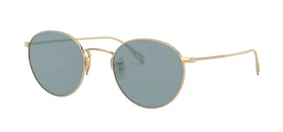 Pre-owned Oliver Peoples Coleridge Sun Ov 1186s Gold/cobalto (5145/56) Sunglasses In Blue