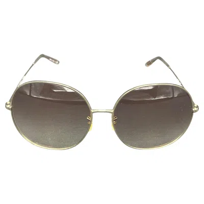 Pre-owned Oliver Peoples Darien Brown Round Sunglasses W/ Case