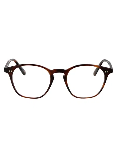 Oliver Peoples Dark Mahogany Acetate Optical Glasses In Brown