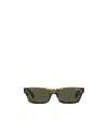 Oliver Peoples Davri Rectangle-frame Sunglasses In Green
