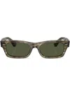 Oliver Peoples Davri Rectangle-frame Sunglasses In Grün