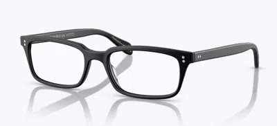 Pre-owned Oliver Peoples Denison Ov5102 1031 Matte Black Rectangular Men's Eyeglasses In Demo Lens