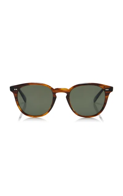Oliver Peoples Desmon Round-frame Acetate Sunglasses In Brown
