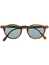 Oliver Peoples Desmon Sun Round-frame Sunglasses In 褐色