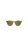 Oliver Peoples Tortoiseshell-effect Round-frame Sunglasses In Green