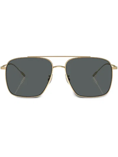 Oliver Peoples Dresner Aviator-frame Sunglasses In Dark Blue