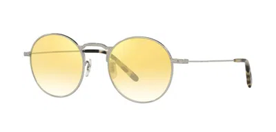 Pre-owned Oliver Peoples Dresner Ov 1320st Gold/midnight Polarized (5292/p2) Sunglasses