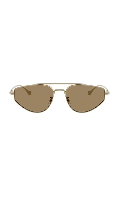 Oliver Peoples Edition 5 Irregular Sunglasses In Brown & Gold