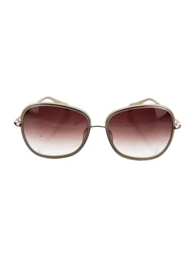 Pre-owned Oliver Peoples Emely Oversize Sunglasses In Neutral