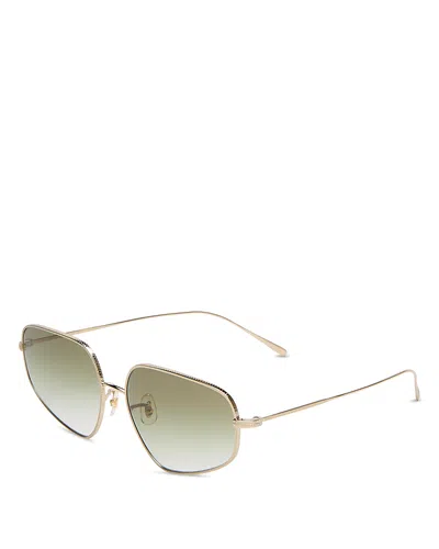 Oliver Peoples Eylaa Geometric Sunglasses, 57mm In Green
