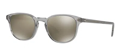 Pre-owned Oliver Peoples Fairmont Ov 5219s Grey Goldtone Mirrored (1132/39) Sunglasses