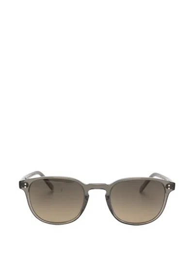 Oliver Peoples Fairmont Round-frame Sunglasses In Brown